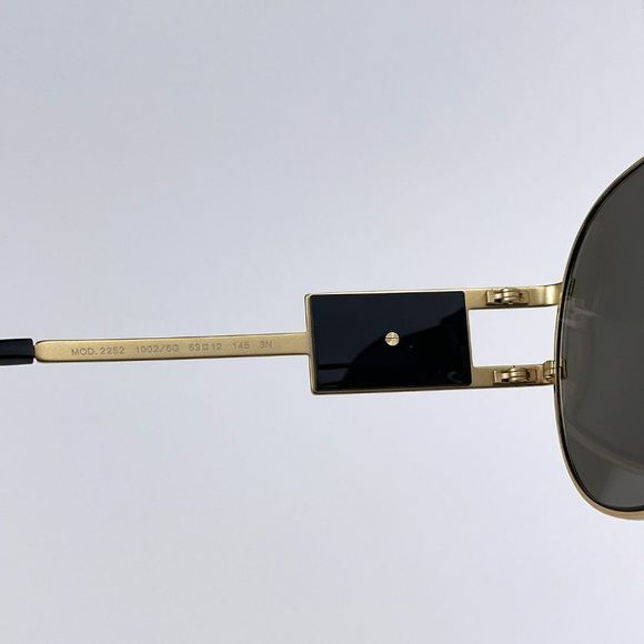 Versace VE2252 10026G Sunglasses Gold Mirror Grey Metal Pilot Men - Picture 7 of 9